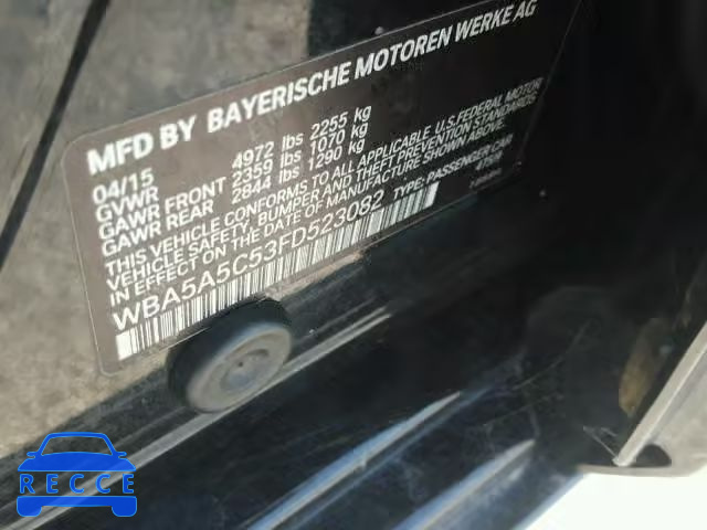 2015 BMW 528 I WBA5A5C53FD523082 image 9