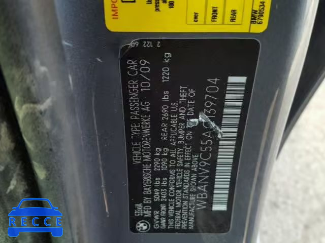 2010 BMW 535 XI WBANV9C55AC139704 image 9