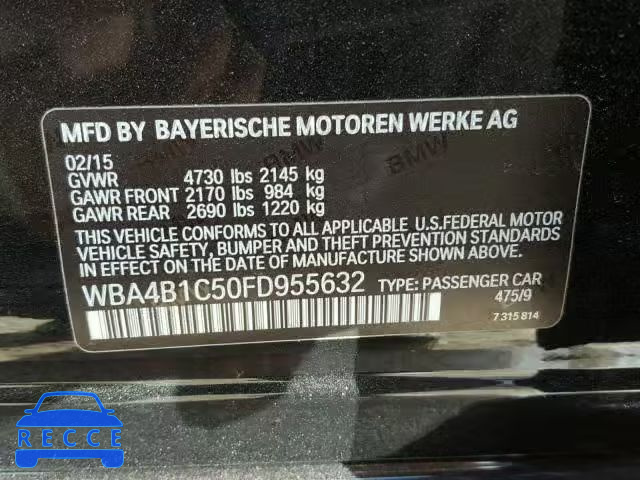 2015 BMW 435 I WBA4B1C50FD955632 Bild 9