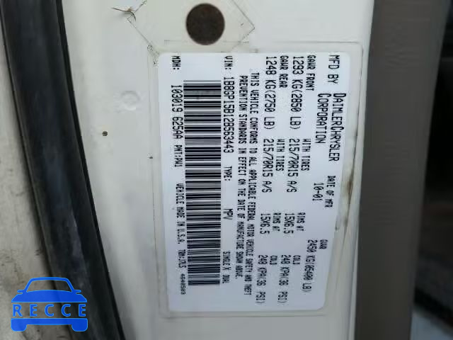 2002 DODGE CARAVAN EC 1B8GP15B12B563443 Bild 9