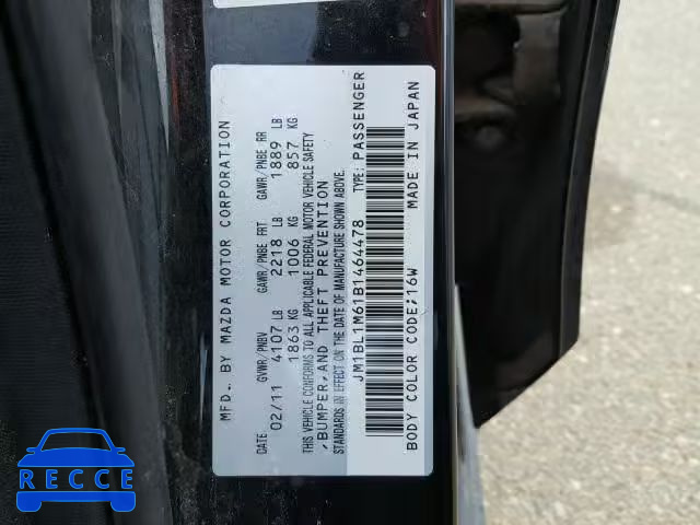 2011 MAZDA 3 S JM1BL1M61B1464478 image 9