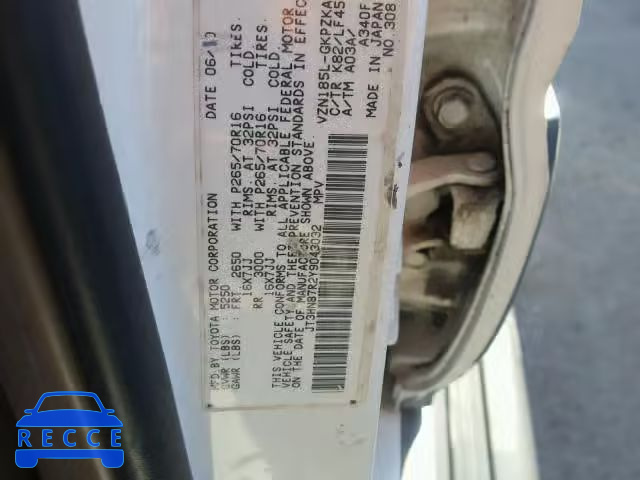2000 TOYOTA 4RUNNER LI JT3HN87R2Y9043032 image 9