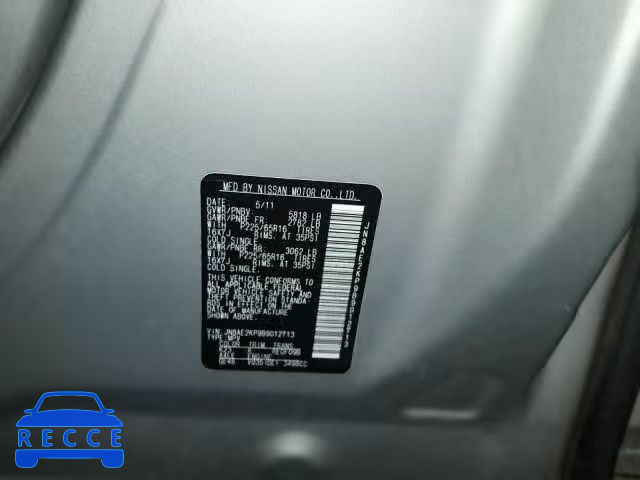 2011 NISSAN QUEST S JN8AE2KP9B9012713 зображення 9