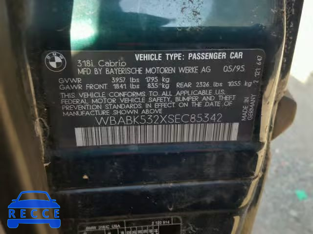 1995 BMW 318 IC WBABK532XSEC85342 Bild 9