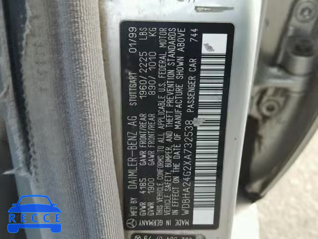 1999 MERCEDES-BENZ C 230 WDBHA24G2XA732538 Bild 9