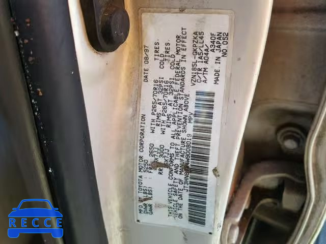 1998 TOYOTA 4RUNNER LI JT3HN87R4W9008019 image 9