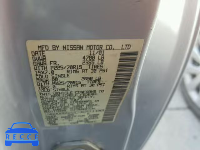 2002 NISSAN FRONTIER K 1N6DD26S22C329100 image 9