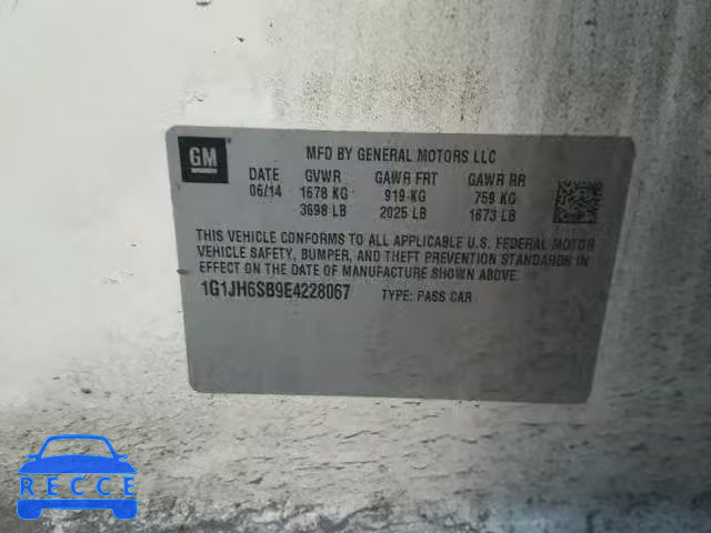 2014 CHEVROLET SONIC RS 1G1JH6SB9E4228067 image 9