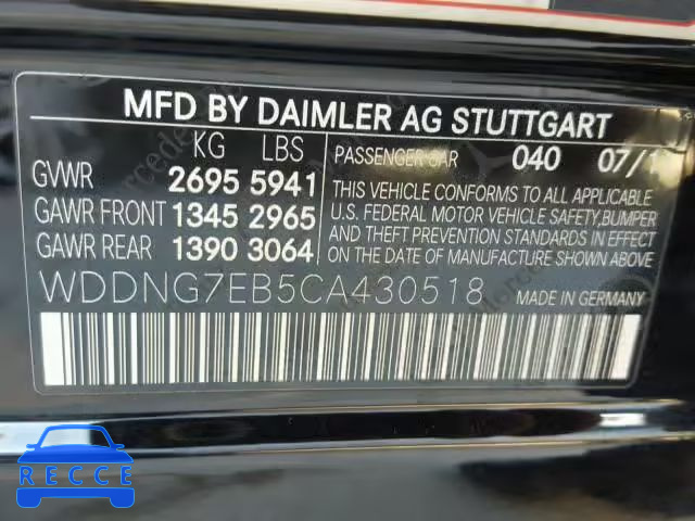 2012 MERCEDES-BENZ S 63 AMG WDDNG7EB5CA430518 image 9