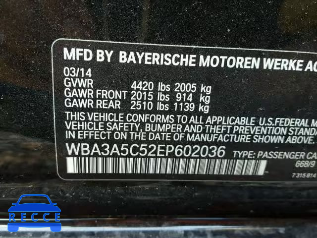 2014 BMW 328 I WBA3A5C52EP602036 Bild 9