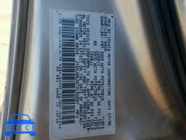 1996 LEXUS LX 450 JT6HJ88J8T0150297 image 9