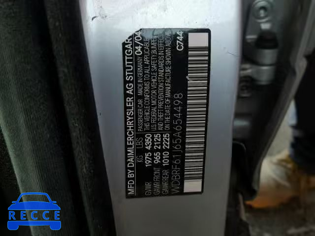 2005 MERCEDES-BENZ C 240 WDBRF61J65A654498 image 9