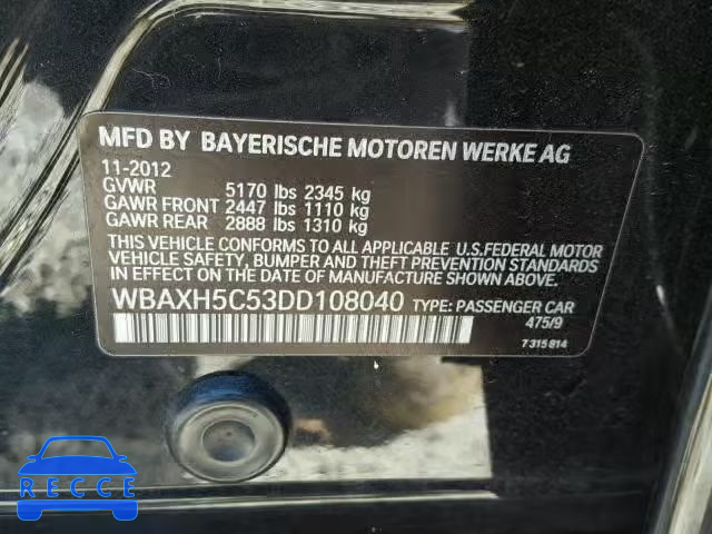 2013 BMW 528 XI WBAXH5C53DD108040 Bild 9