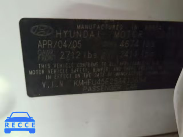 2005 HYUNDAI XG 350 KMHFU45E25A412654 image 9