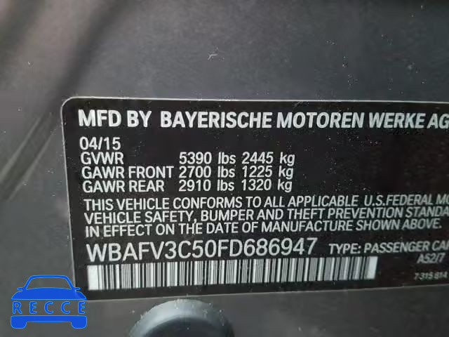 2015 BMW 535 D WBAFV3C50FD686947 image 9