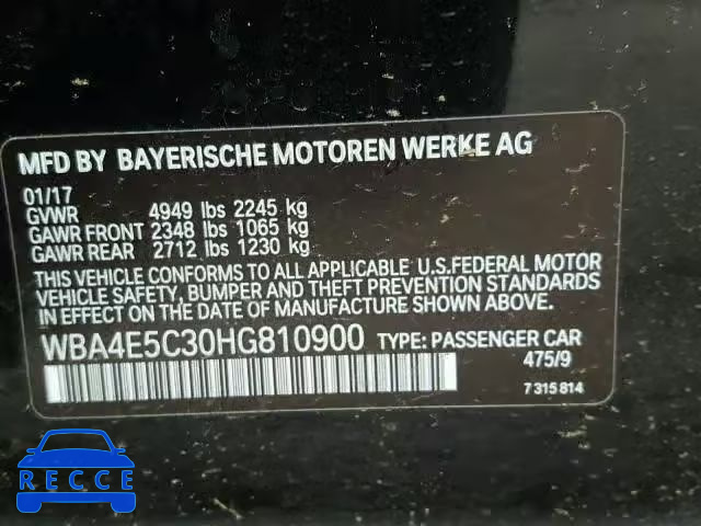 2017 BMW 440XI GRAN WBA4E5C30HG810900 Bild 9