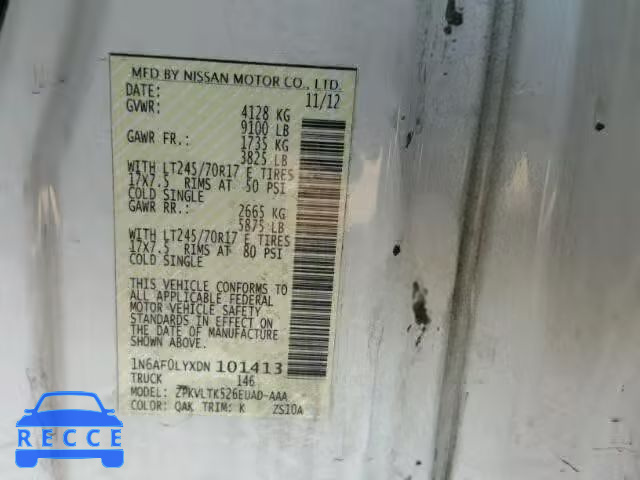 2013 NISSAN NV 2500 1N6AF0LYXDN101413 image 9