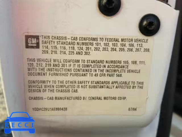 2004 GMC SIERRA C25 1GDHC29U14E390428 image 9