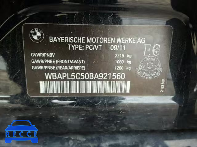 2011 BMW 335 XI WBAPL5C50BA921560 зображення 9
