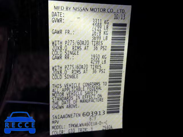 2014 NISSAN ARMADA PLA 5N1AA0NE7EN603913 image 9