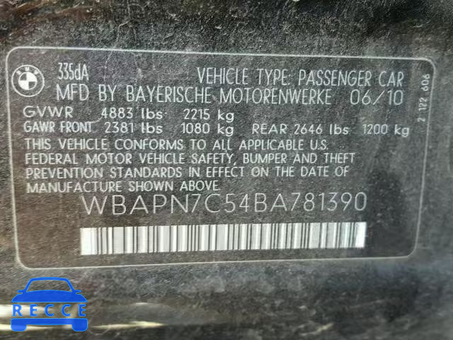 2011 BMW 335 D WBAPN7C54BA781390 image 9