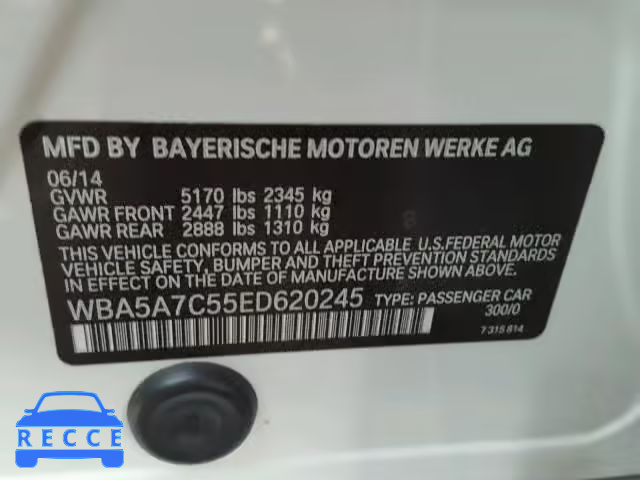 2014 BMW 528 XI WBA5A7C55ED620245 image 9