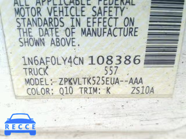 2012 NISSAN NV 2500 1N6AF0LY4CN108386 image 9