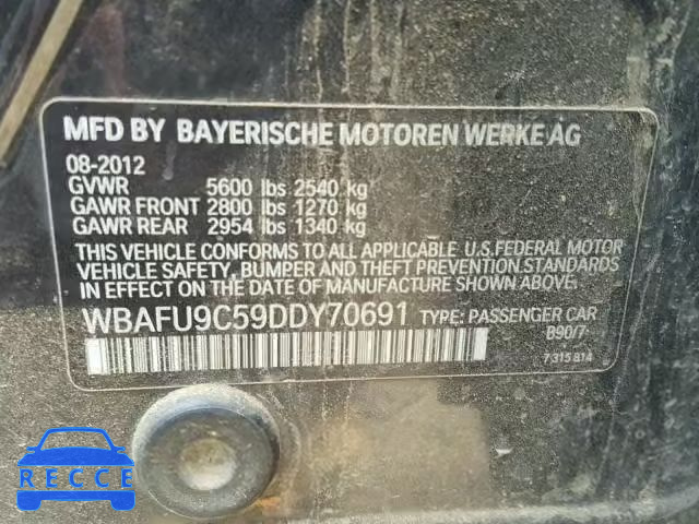 2013 BMW 550 XI WBAFU9C59DDY70691 image 9