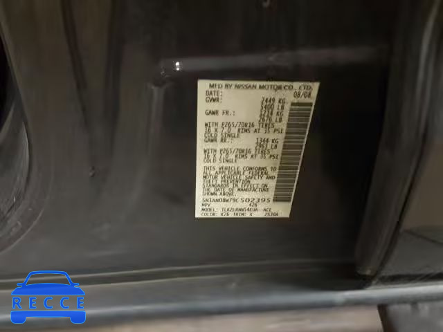 2009 NISSAN XTERRA OFF 5N1AN08W79C502395 image 9