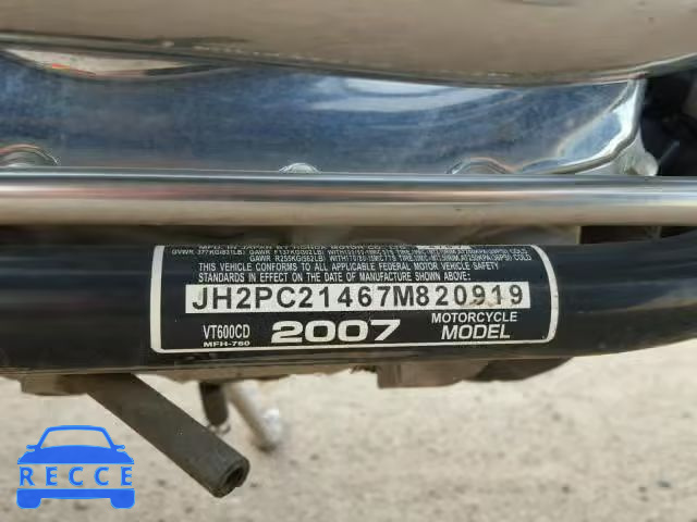 2007 HONDA VT600 CD JH2PC21467M820919 image 9