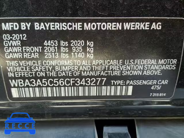 2012 BMW 328 I WBA3A5C56CF343277 image 9