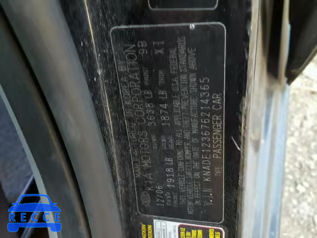 2007 KIA RIO BASE KNADE123676214365 image 9