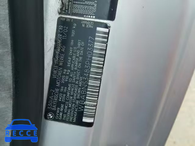 2003 BMW 330 CI WBABN53483PH03377 image 9