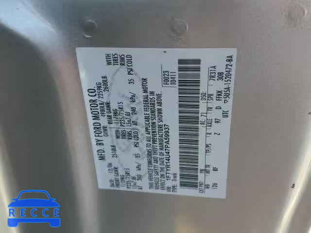 2007 FORD RANGER SUP 1FTYR14U47PA59937 image 9