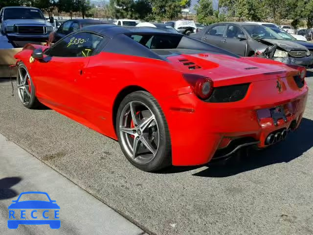 2013 FERRARI 458 SPIDER ZFF68NHA7D0189332 image 2