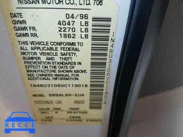 1997 NISSAN ALTIMA XE 1N4BU31D6VC119019 image 9