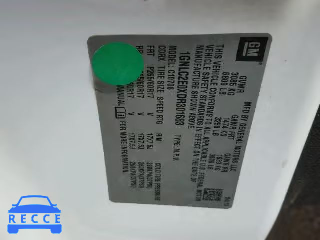 2013 CHEVROLET TAHOE POLI 1GNLC2E0XDR301683 image 9