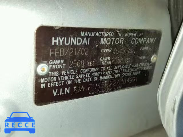 2002 HYUNDAI XG 350 KMHFU45E22A184991 image 9