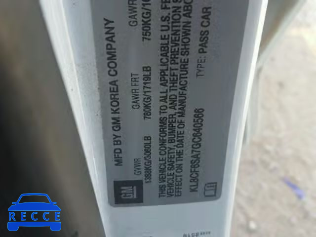 2016 CHEVROLET SPARK 2LT KL8CF6SA7GC640566 зображення 9