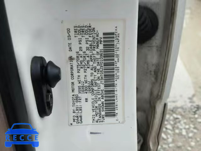 2000 TOYOTA LAND CRUIS JT3HT05J3Y0109631 image 9