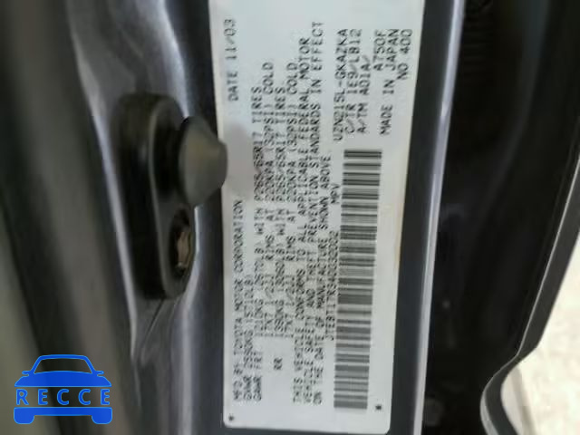 2004 TOYOTA 4RUNNER LI JTEBT17R340032002 image 9