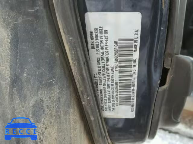 1998 SUBARU LEGACY 30T 4S3BG6853W7660881 зображення 9