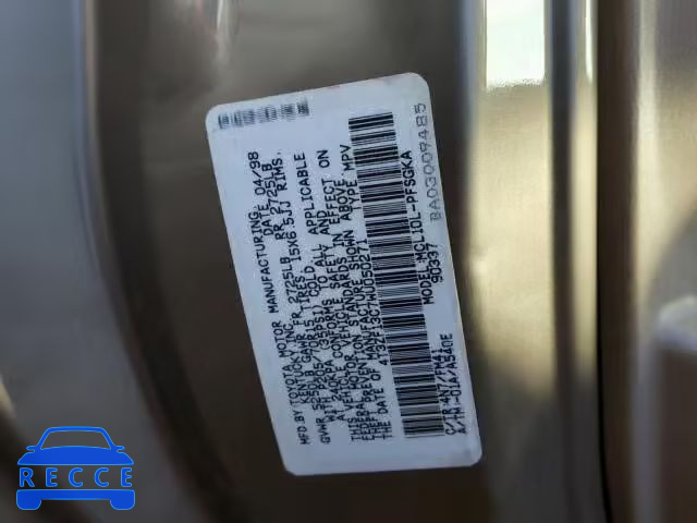 1998 TOYOTA SIENNA LE 4T3ZF13C7WU050271 image 9