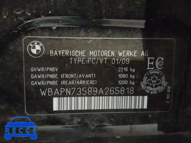 2009 BMW 335 D WBAPN73589A265818 зображення 9