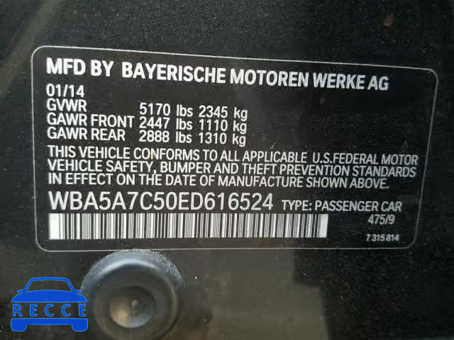 2014 BMW 528 XI WBA5A7C50ED616524 image 9