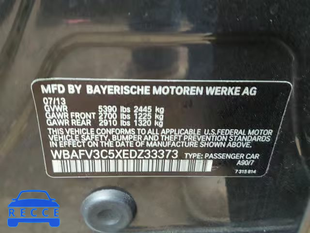 2014 BMW 535 D WBAFV3C5XEDZ33373 зображення 9