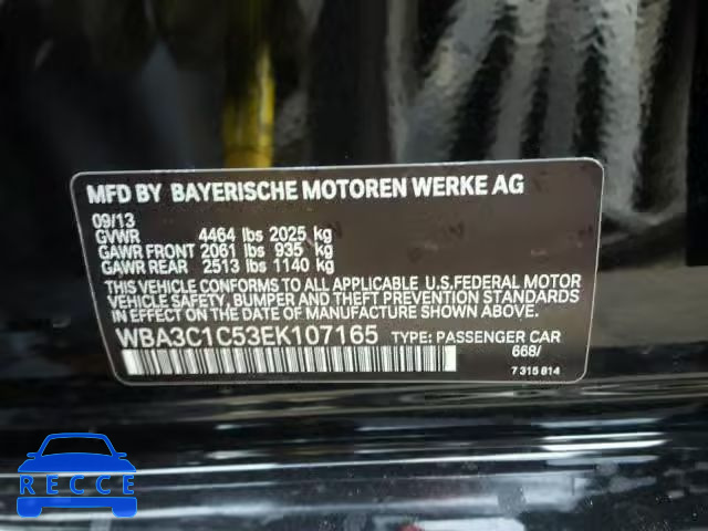2014 BMW 328 I SULE WBA3C1C53EK107165 зображення 9
