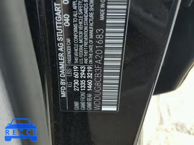 2015 MERCEDES-BENZ S 550 WDDUG8CB3FA201683 image 9