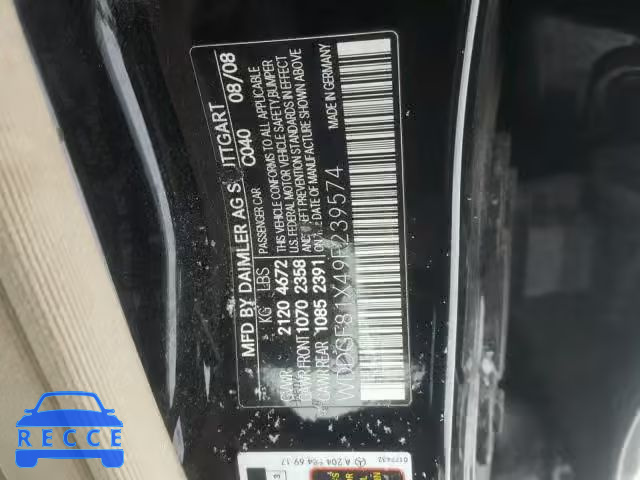 2009 MERCEDES-BENZ C 300 4MAT WDDGF81X49F239574 image 9