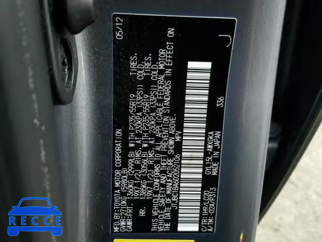 2013 LEXUS RX 450 JTJBC1BA6D2052106 Bild 9